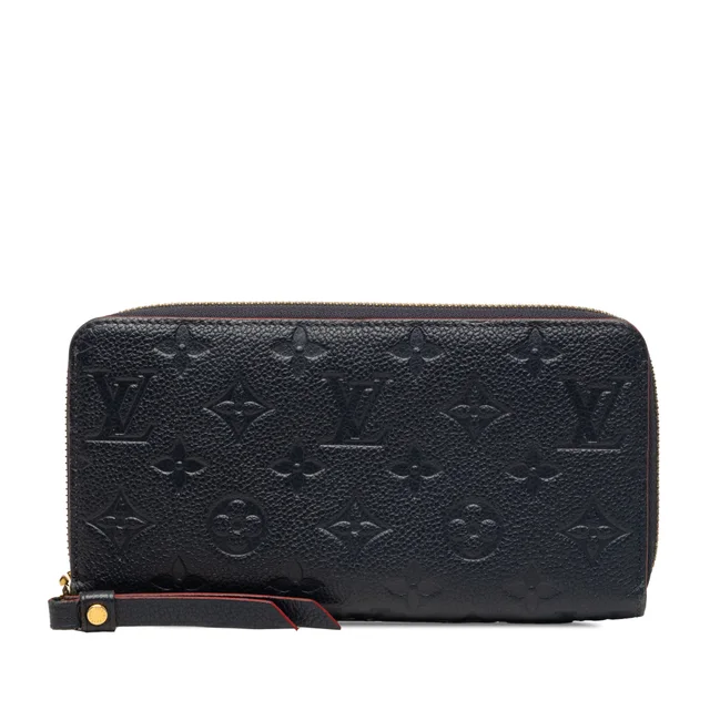 Blue Louis Vuitton Monogram Empreinte Zippy Long Wallet in Blue Leather from Designer Revival