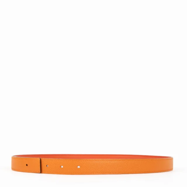 Hermès Capucines Epsom/Swift Reversible Belt Strap - Size 90 in Orange Epsom leather from Labellov, photo 3 of 4