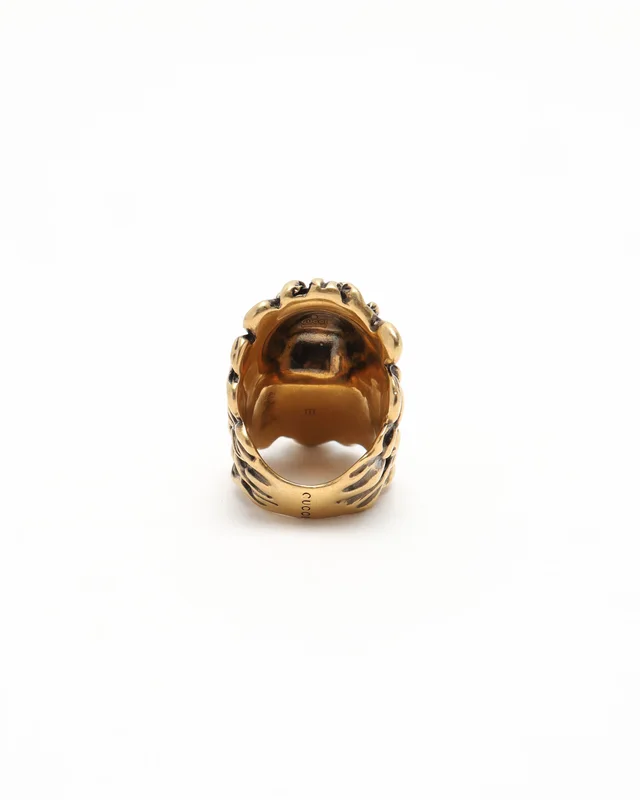 Gucci Lion Rhinestone Ring, size 51 from A Retro Tale, photo 4 of 6