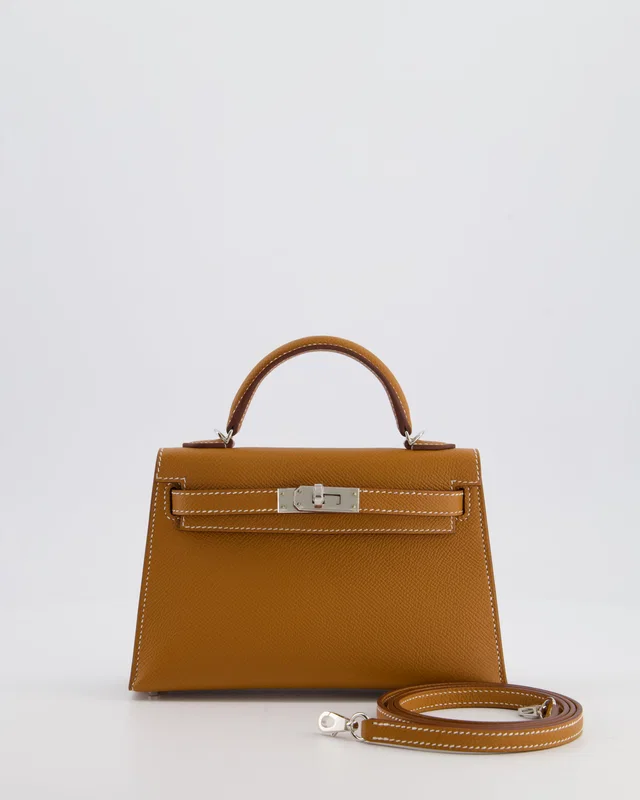 Hermès Mini Kelly II 20 Bag in Gold Epsom leather from Sellier