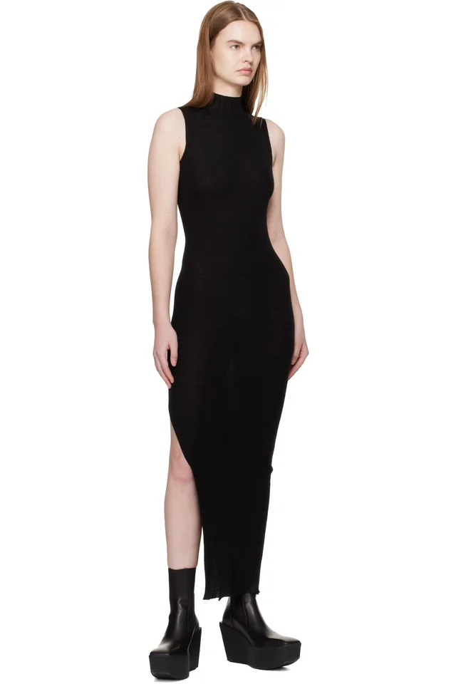 Rick Owens Black Temple SL Turtle Midi Dress, photo 4 of 4 from SSENSE