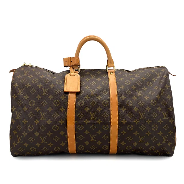 Louis Vuitton Monogram Keepall 55 Luggage Brown M41424 in Brown Coated canvas from Luxury Promise