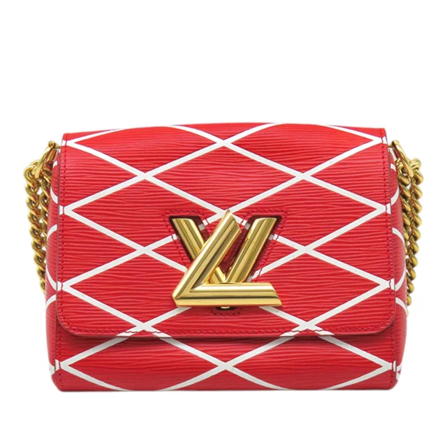 Red Louis Vuitton Epi Malletage Twist Crossbody Bag in Red Leather from Designer Revival, photo 1 of 1