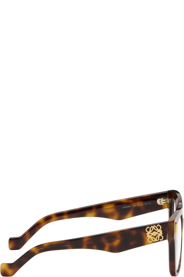 LOEWE Brown Anagram Glasses, photo 2 of 4 from SSENSE