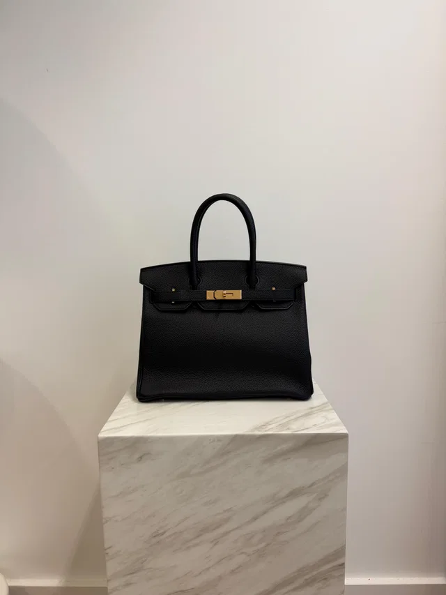 Hermès Birkin 30 Black Togo Rose Gold Hardware in Black Togo leather from Luxury Promise