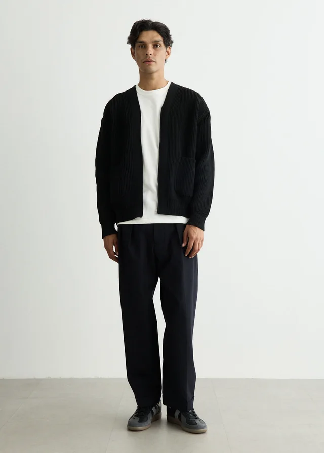 Comme Des Garcons Homme Cotton Polyester Zip Cardigan in Black from Incu, photo 1 of 1