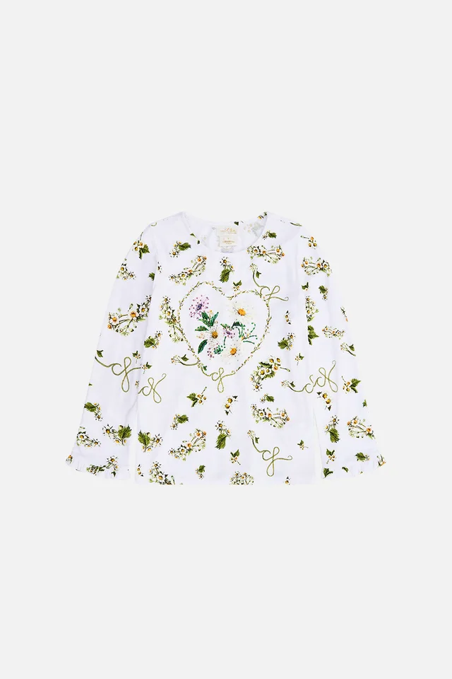 Camilla eBoutique KIDS LONG SLEEVE TEE WITH FRILL CUFF 4-10 DAISY CHAINS from CAMILLA, photo 1 of 1