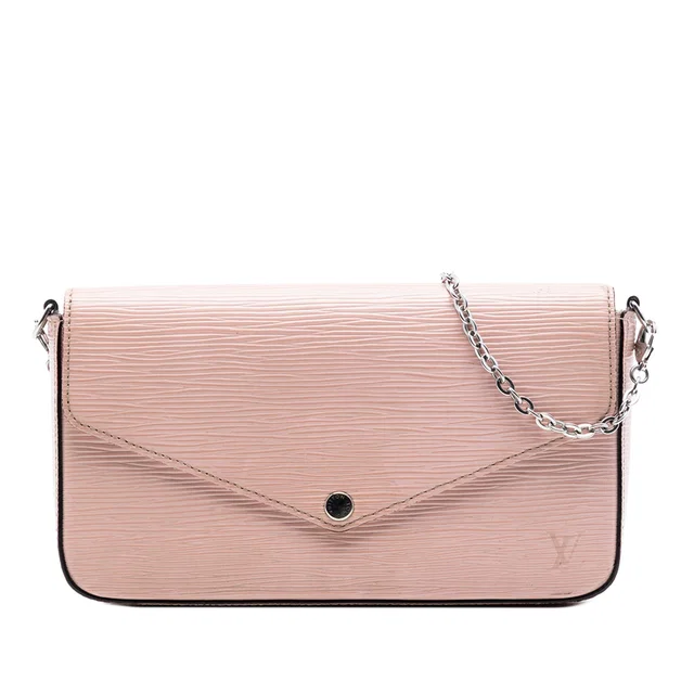 Pink Louis Vuitton Epi Pochette Felicie Crossbody Bag in Pink Leather from Designer Revival