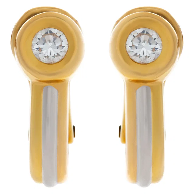Cartier Trinity Diamond earrings in Yellow Gold from Gray And Sons