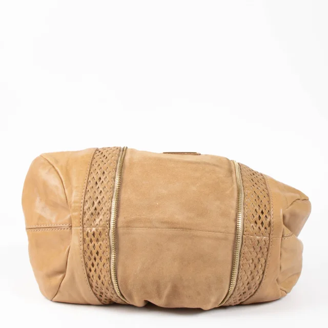 Jimmy Choo Camel Mandah Hobo Bag in Brown Leather from Labellov, photo 4 of 5