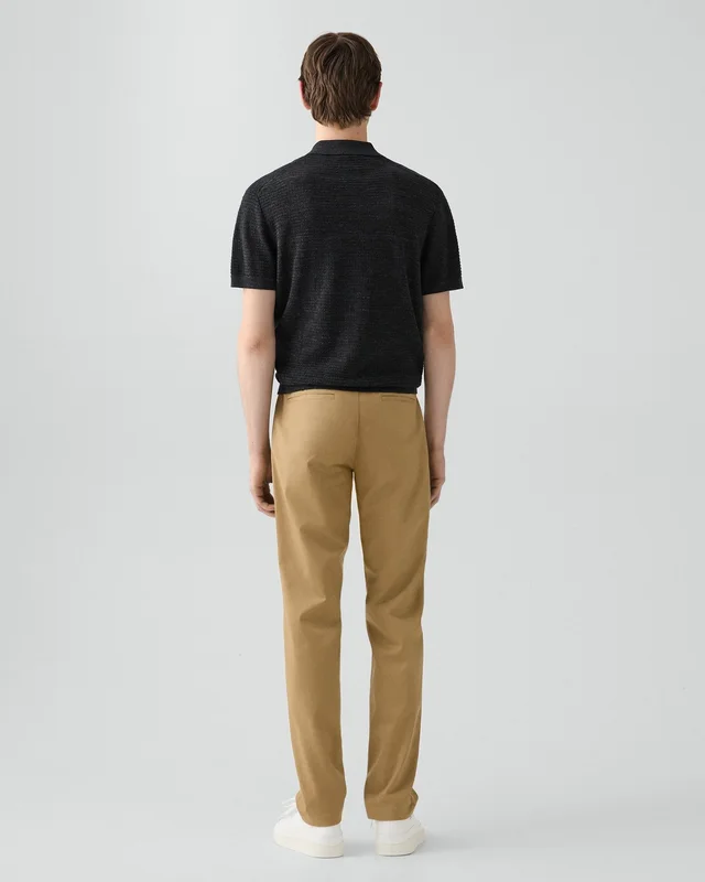 Theory Zaine Pant in Moonsoft Cotton in FRESH KHAKI 97% Cotton, 3% Spandex, photo 3 of 7 from Theory