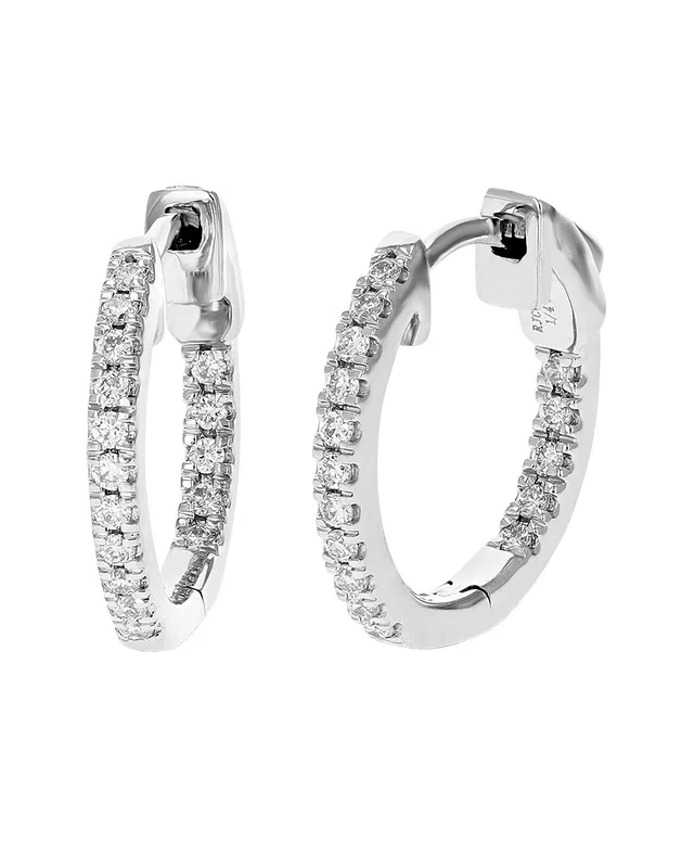 Amairah Silver 0.25 ct. tw. Lab-Grown Diamond Hoops, image 1 of 1 from Rue La La