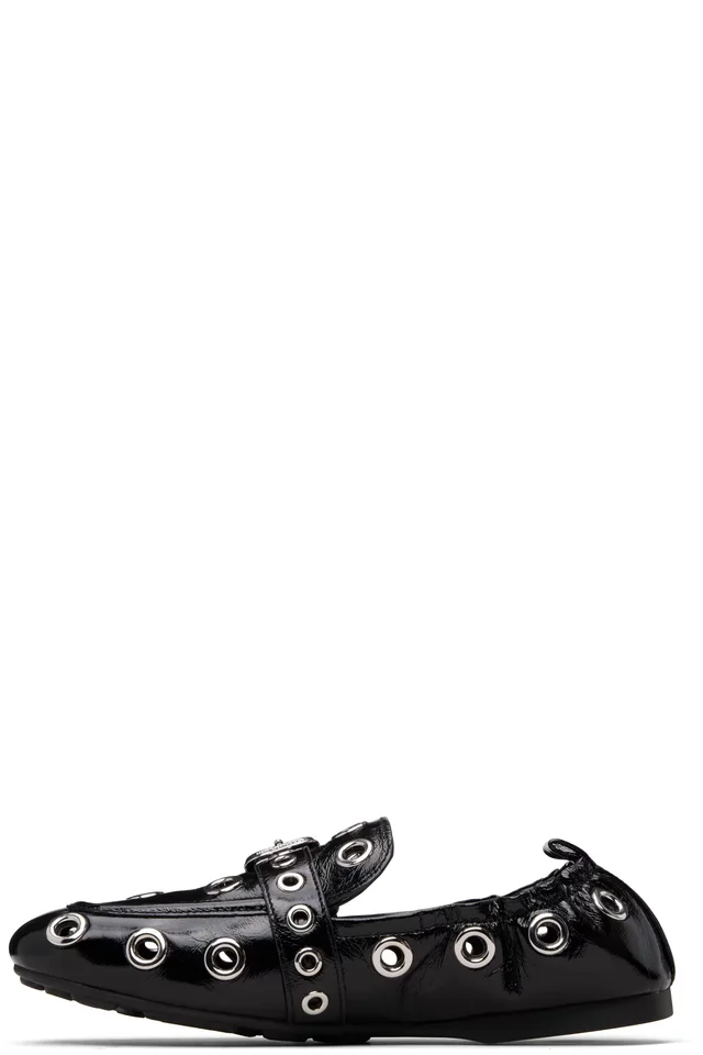 Marc Jacobs Black 'The Grommet Jude' Loafers, photo 3 of 5 from SSENSE