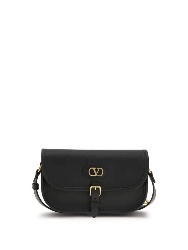 Valentino Garavani Shoulder Bag — Black Calf Leather Bos Taurus in Black Calfskin from HEWI