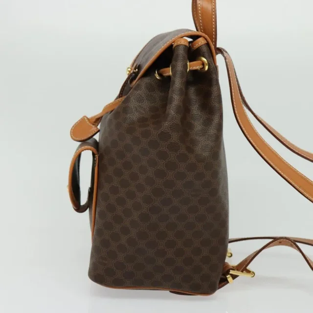 Celine Vintage Macadam Canvas And Leather Brown Pvc Bag in Brown Canvas from HEWI, photo 3 of 6