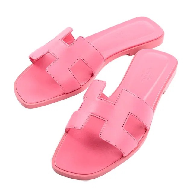 Hermès Oran Sandals Pink in Pink from The Reluxe