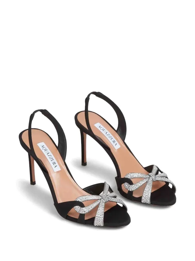 Aquazzura Crystal-embellished slingback high heels, photo 2 of 5 from SENSER