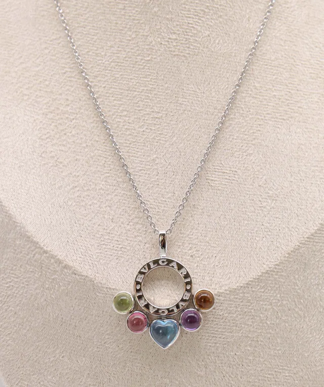 Bvlgari multistone pendant on chain from Luxury Promise