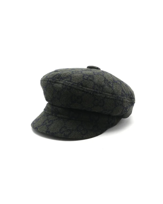 Gucci GG Wool Newsboy Cap, Size 57 from A Retro Tale