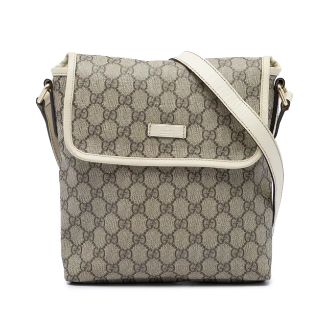 Beige Gucci GG Supreme Crossbody in Beige Coated canvas from Designer Revival, photo 1 of 1