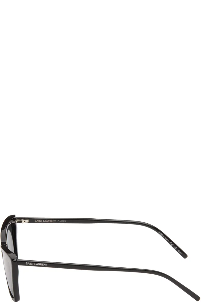 Saint Laurent Black SL 737 Mica Thin Sunglasses, photo 3 of 4 from SSENSE
