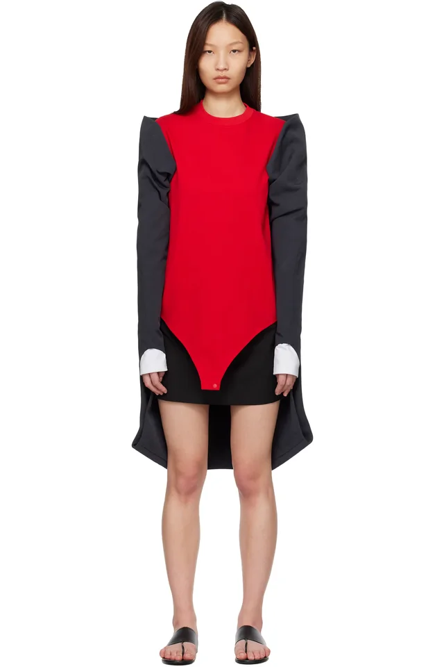 Navy Reverse Shrug Top, image 1 of 1 from SSENSE