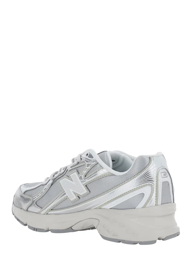 NEW BALANCE '740' silver Colored Sneakers with Metallic Details and logo patch on the side in tech fabric unisex in 100% Synthetic/Mesh, photo 6 of 8 from Gaudenzi Boutique