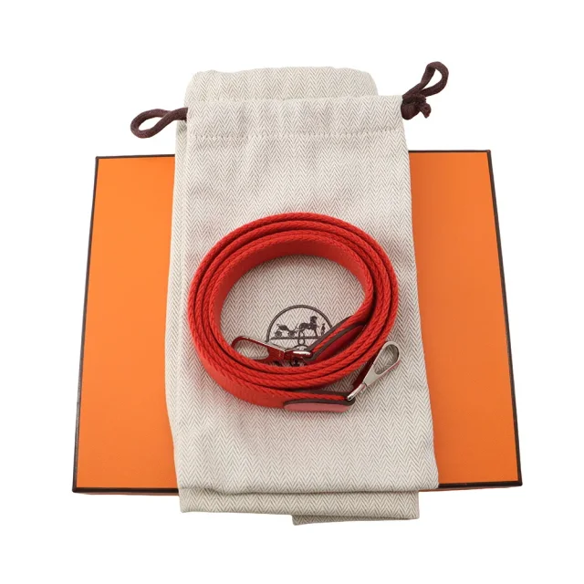 Hermès Evelyne Amazon Long Rose Azalee/Rouge Pivoine Taurillon Clemence Size TPM in Red Clemence leather from GALLERY RARE, photo 17 of 17