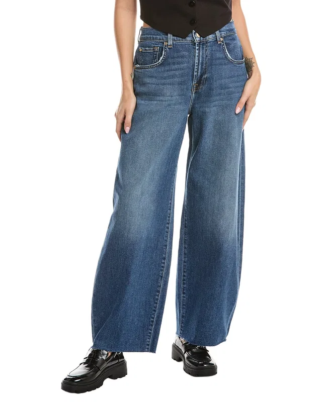 7 For All Mankind Bonnie Curvilinear Pomona Barrel Jean, image 1 of 1 from Rue La La