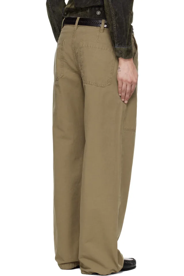 JEANERICA Khaki Mina Trousers, photo 3 of 5 from SSENSE