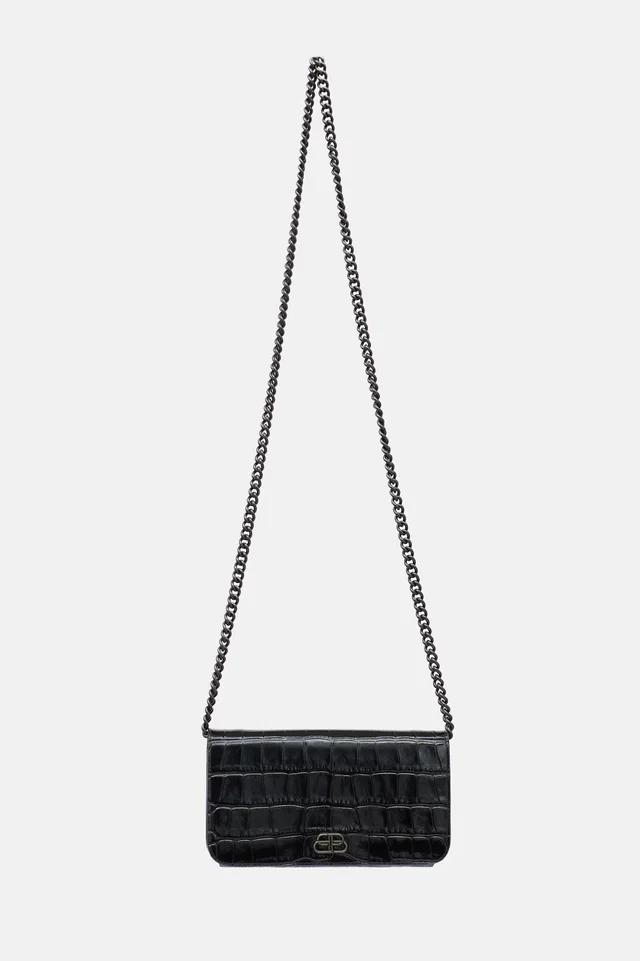 Balenciaga Embossed Leather BB Phone Holder Bag in Leather from VSP Consignment