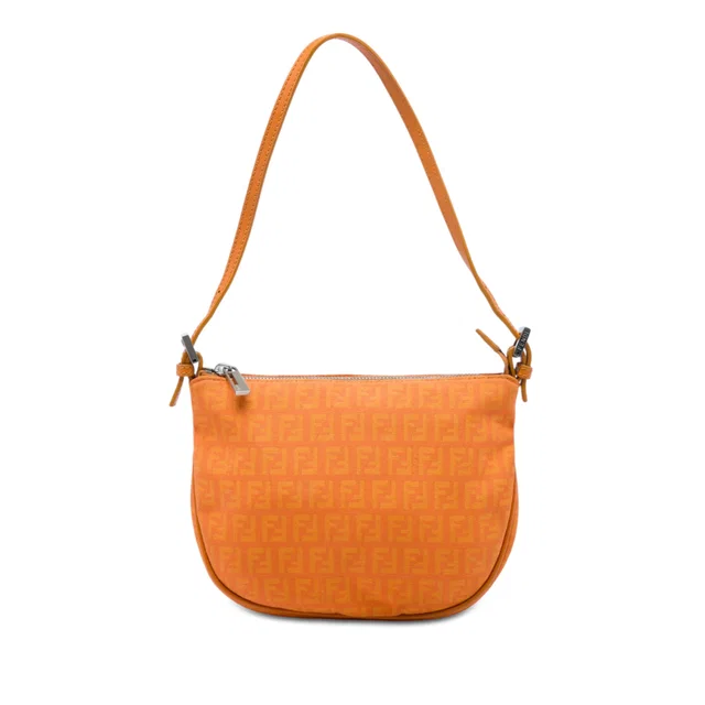 Orange Fendi Zucchino Canvas Hobo Shoulder Bag in Orange Canvas from Designer Revival