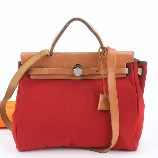 Hermès Herbag PM Leather 2-Way Tote Bag Crossbody in Leather from The Reluxe