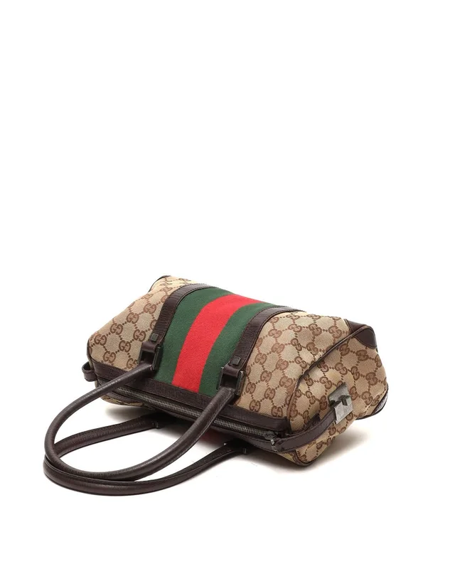 Gucci Small GG Web Boston Bag in Canvas from A Retro Tale, photo 5 of 9