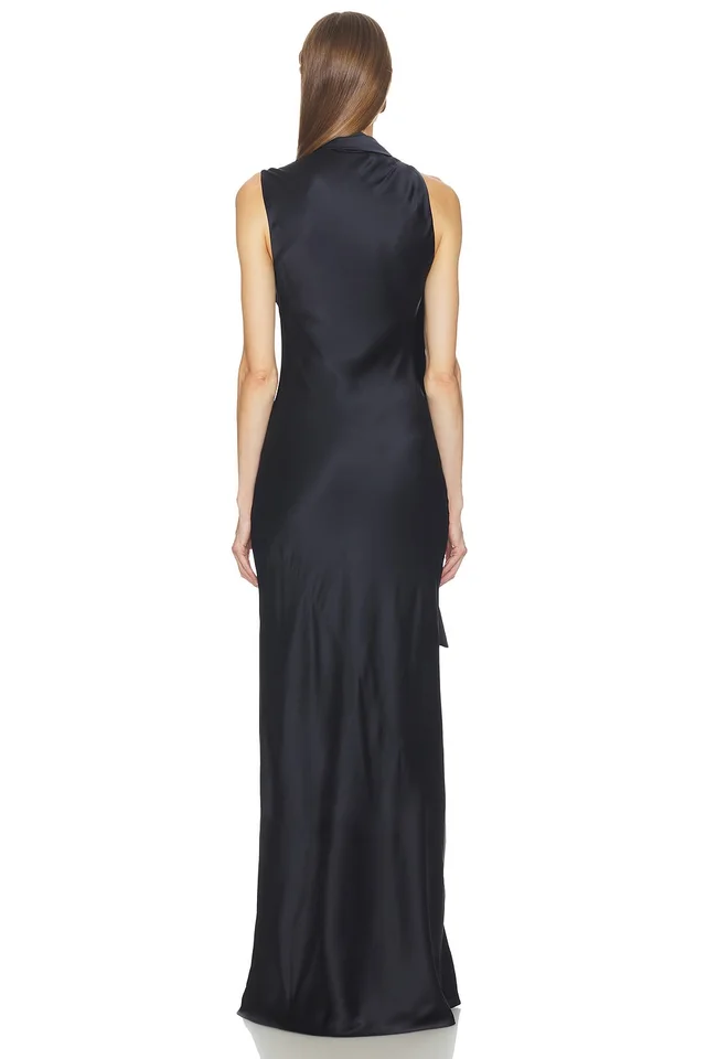 SRG Arden Silk Dress in Navy, photo 4 of 6 from REVOLVE (Canada)