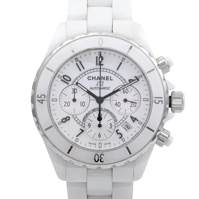 Chanel J12 Chronograph H1007 Automatic 41mm White in White Ceramic from VINTAGE QOO TOKYO