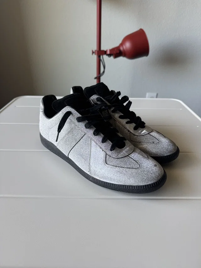 Maison Margiela Glitter Gats 44.5/11.5 Shoes in Silver in silver|gray from Grailed