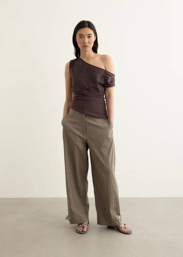 Incu Collection Pathway Barrel Leg Pants in Beige from Incu, photo 1 of 1