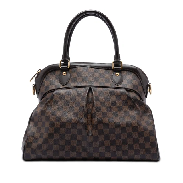 Brown Louis Vuitton Damier Ebene Trevi GM Satchel in Brown Canvas from Designer Revival