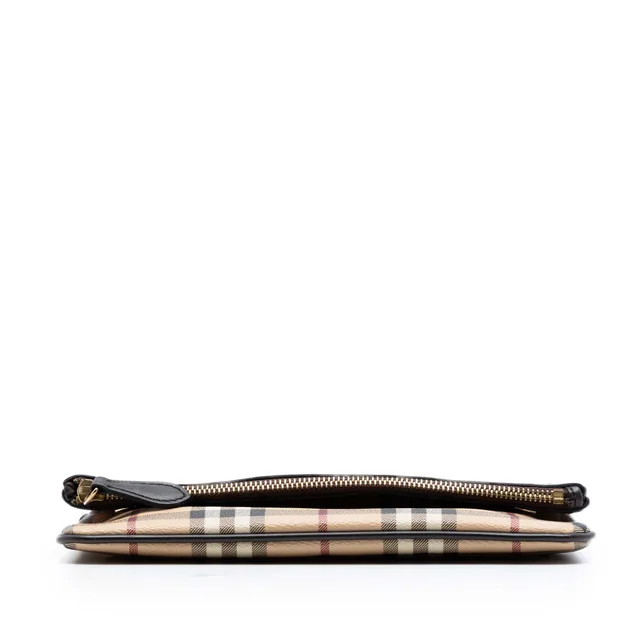 Burberry Haymarket Check Coated Canvas Adeline Fold over Clutch in Beige Coated canvas from Designer Revival, photo 3 of 7