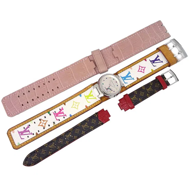 Louis Vuitton × Takashi Murakami Tambour Love Monogram Ref. Q12130 in Canvas from AMORE Vintage Tokyo