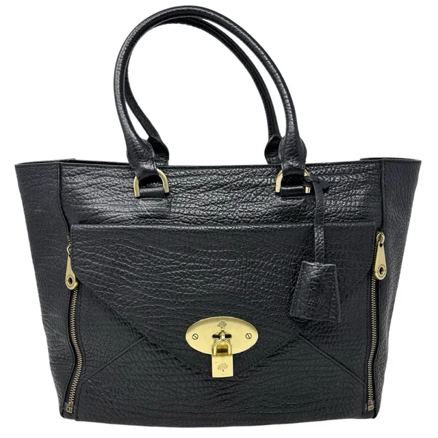 Mulberry Pebbled Leather Tote in black Leather from Poshmark, photo 1 of 1