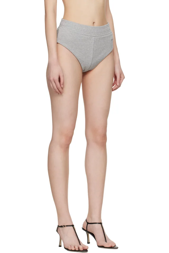 VETEMENTS Gray Jersey Hot Shorts, photo 2 of 4 from SSENSE
