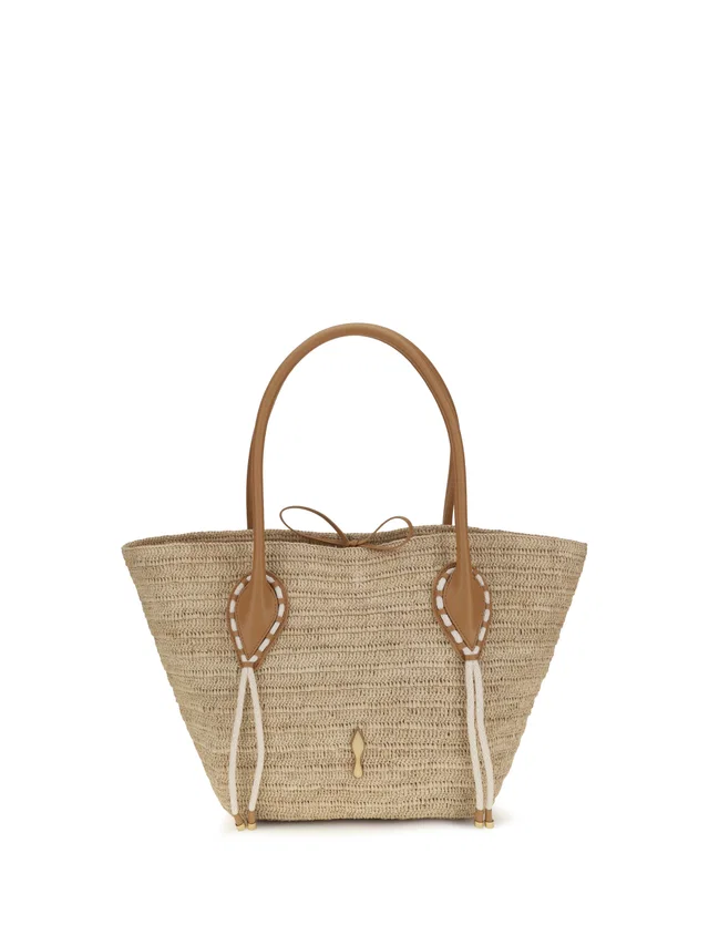 Christian Louboutin Shoulder Bag — Beige Raffia in Beige Raffia from HEWI