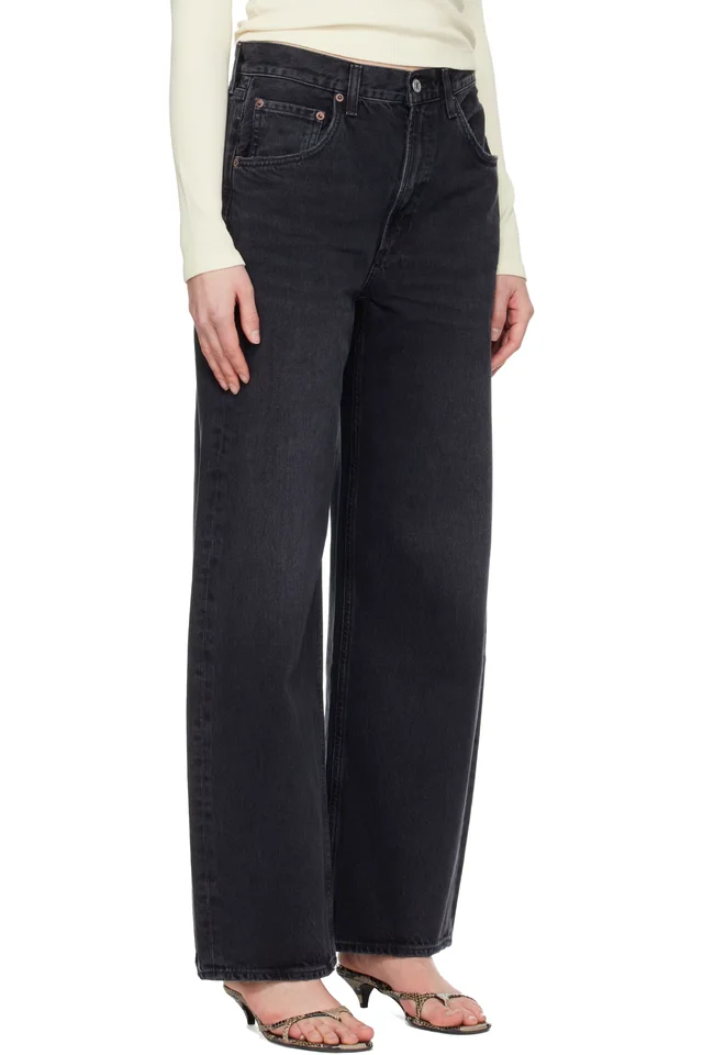 AGOLDE Black Low Curve Jeans, photo 2 of 4 from SSENSE