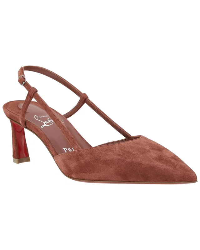 Christian Louboutin Condoroline 55 Suede Slingback Pump, image 1 of 1 from Gilt