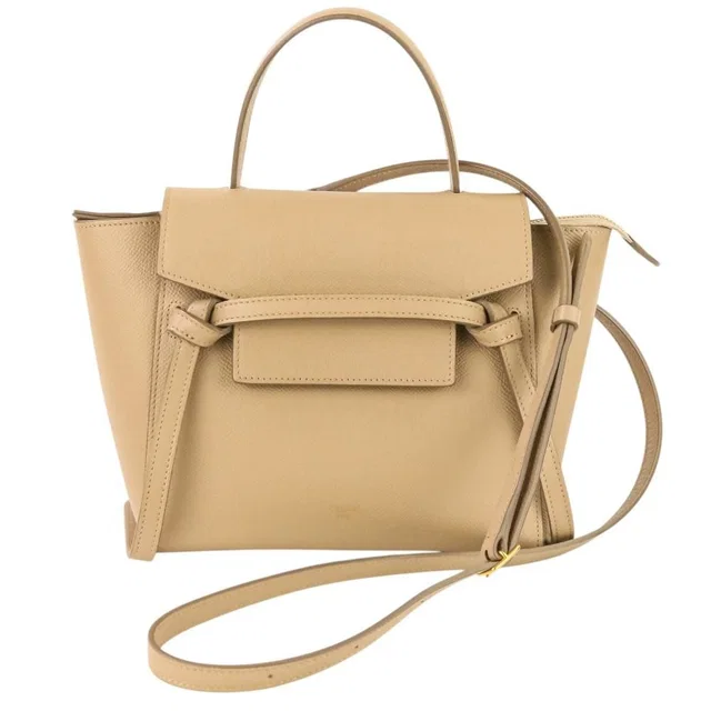 Celine Belt Bag Nano 2-Way Grain Calfskin Beige in Beige Calfskin from The Reluxe