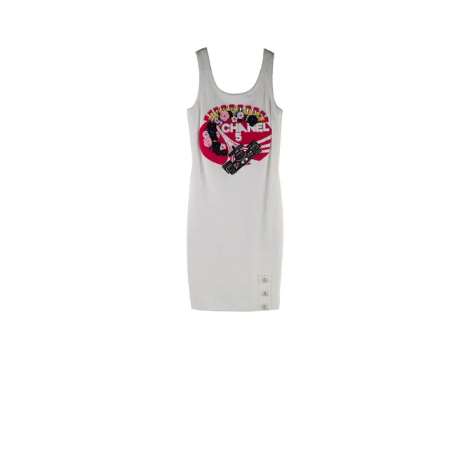 Gucci Chanel 23C Bodycon Cotton Dress White - Size 36 in White from The Purse Affair