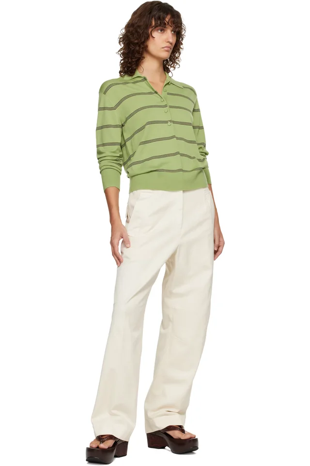 Dries Van Noten Off-White Loose Fit Workwear Trousers, photo 4 of 4 from SSENSE