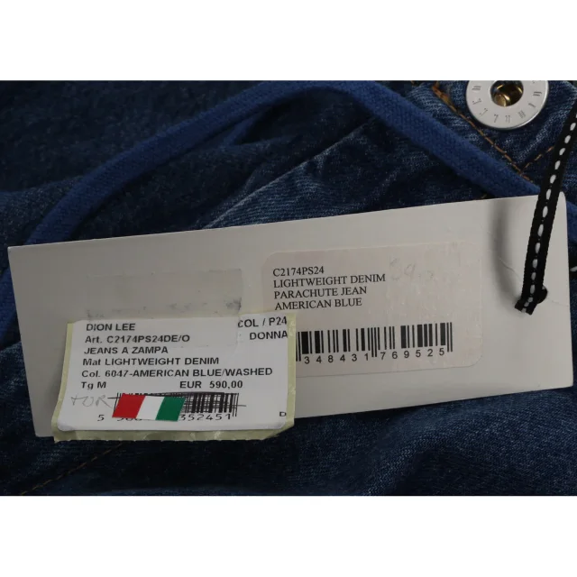 Dion Lee Parachute Wide-leg Jeans in Light Blue Cotton in blue, photo 4 of 6 from ShopSimon